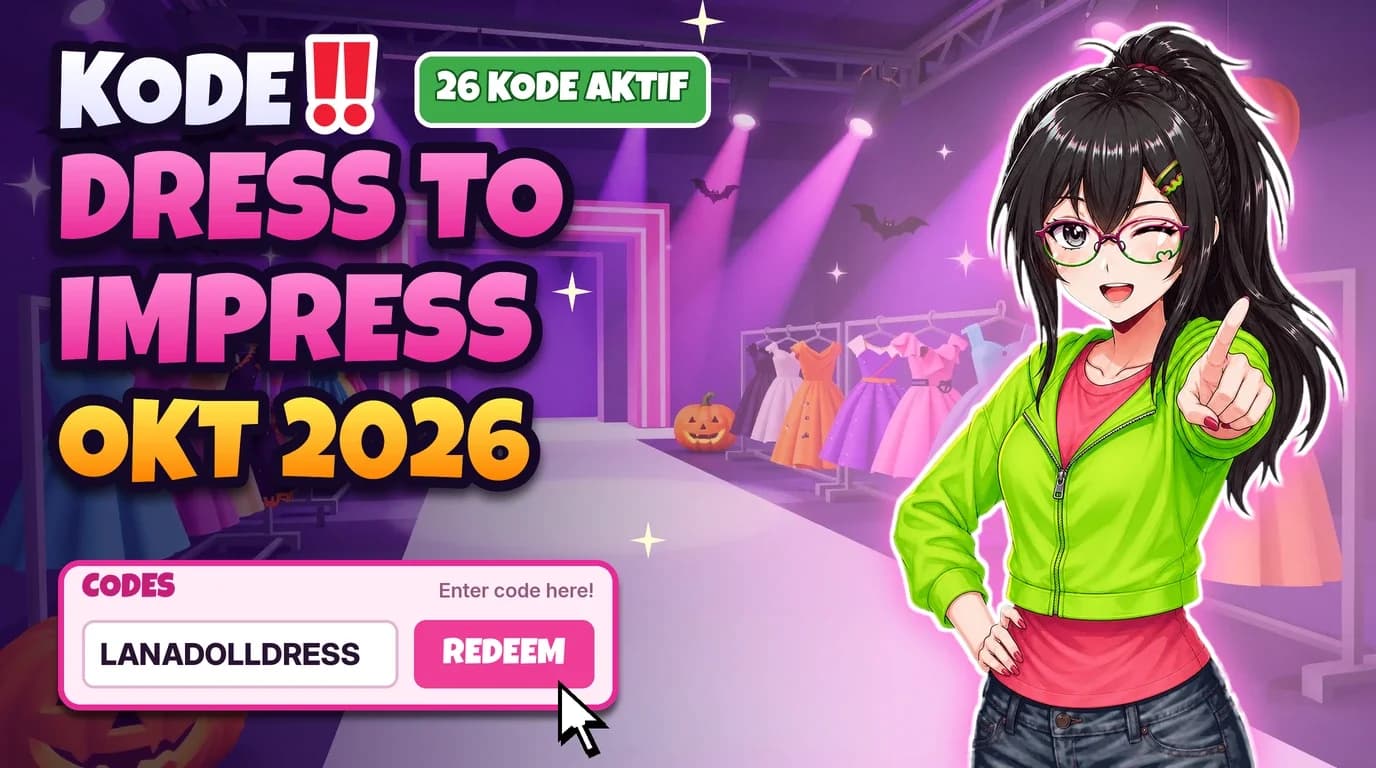 Kode Dress to Impress Oktober 2026: 26 Item Gratis!