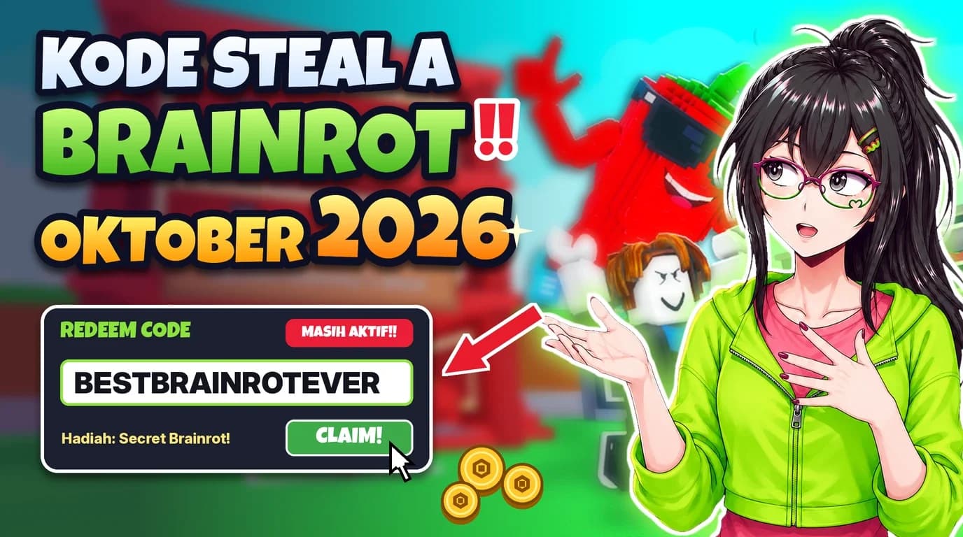 Kode Steal a Brainrot Oktober 2026 (Masih Aktif!)